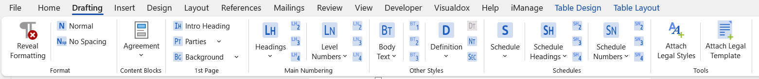 The Platform visualdox drafting ribbon
